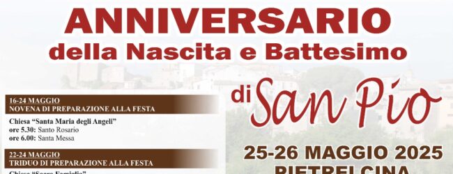Il Comune di Pago Veiano dona l’olio per la lampada votiva a San Pio da Pietrelcina