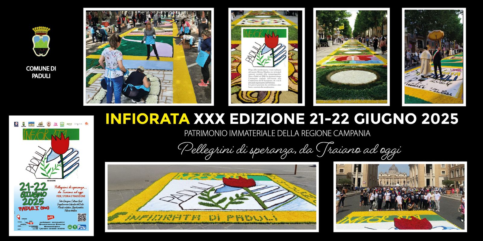 Infiorata, via Appia Traiana, tiella e zeppola padulese: il comune sannita in bella mostra a CampaniAlleva