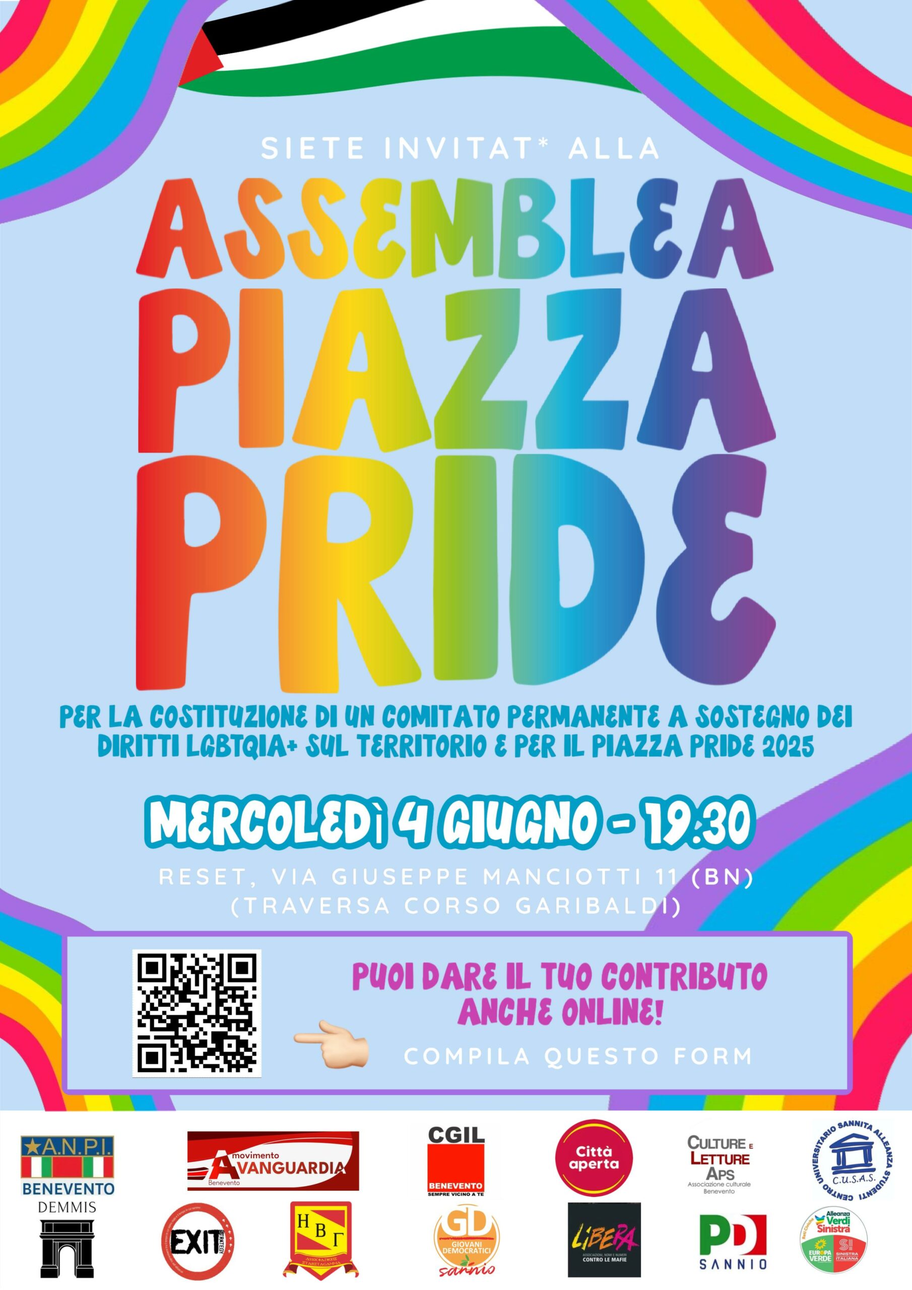 Locandina Assemblea Piazza Pride – stampa