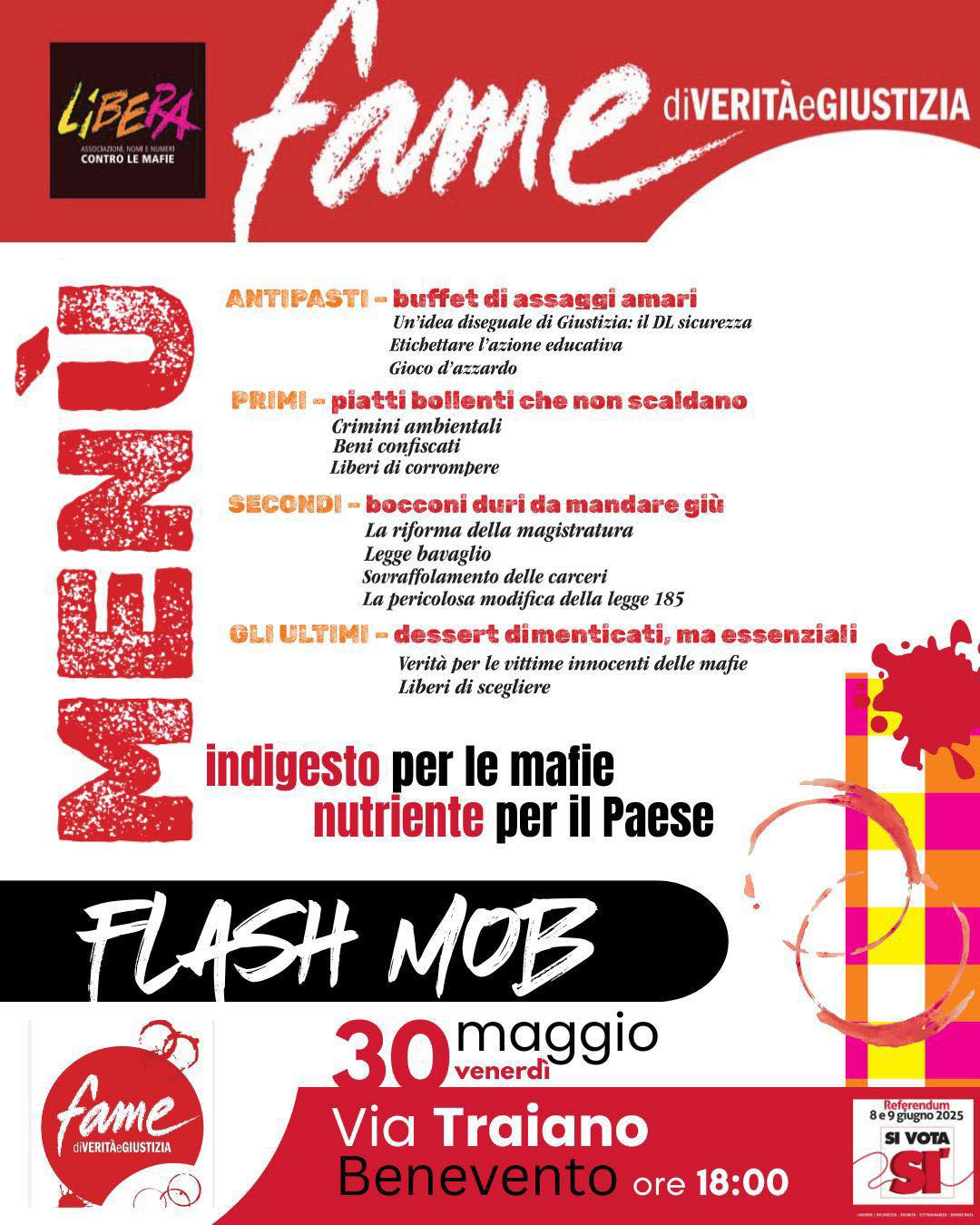 Locandina campagna Fame di Verità e Gisutizia