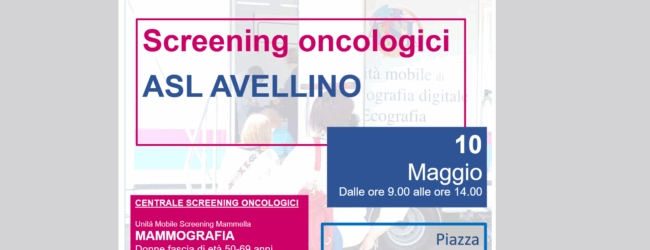Screening oncologici, i camper dell’Asl il 10 maggio a Cesinali