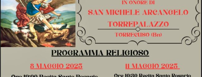 Al via i solenni festeggiamenti in onore di San Michele Arcangelo, patrono della contrada Torrepalazzo di Torrecuso