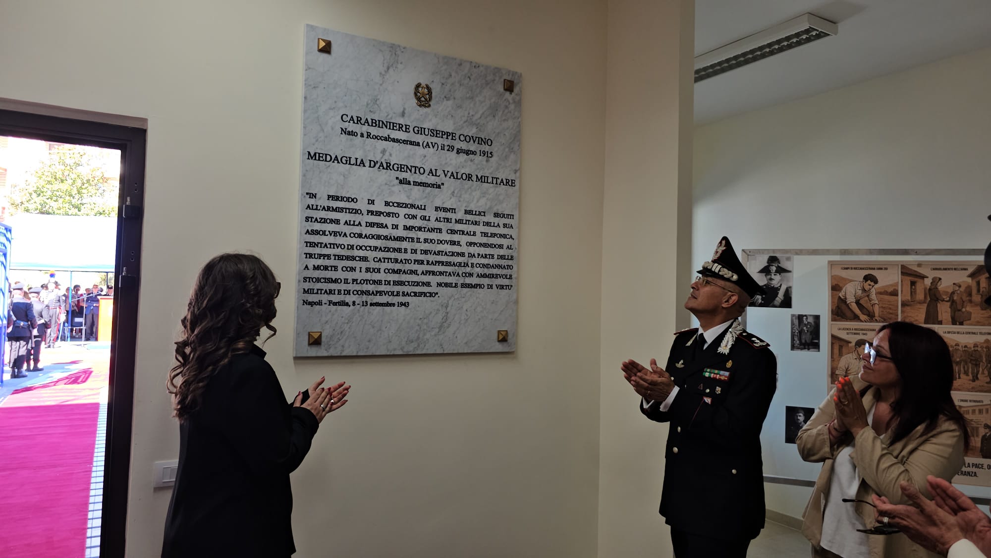 Monteforte Irpino (AV) – Intitolata la Stazione dei Carabinieri al Carabiniere Giuseppe Covino, M.A.V.M. “alla memoria”