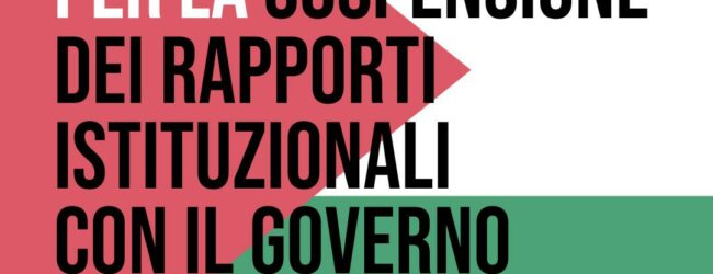 Il Terzo Settore a De Luca: interrompere le relazioni col Governo d’Israele