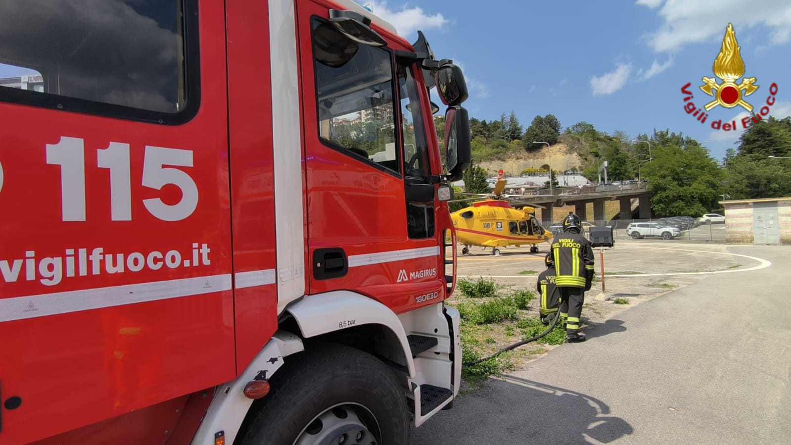 Ariano Irpino, cade ciclista: trasportato in ospedale con l’elicottero del 118