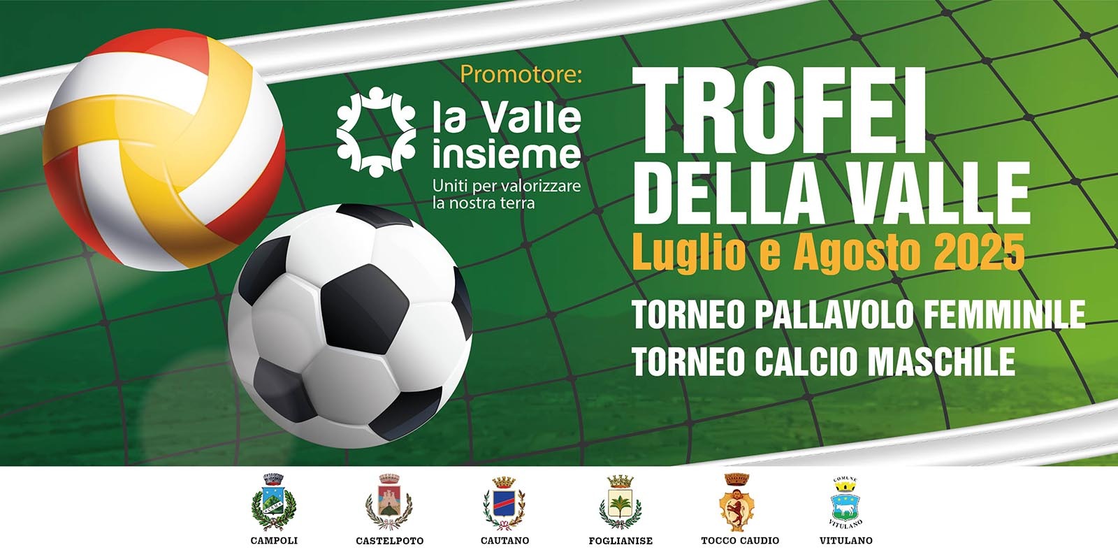 “Trofei della Valle 2025”, lo sport che unisce i Comuni della Valle Vitulanese