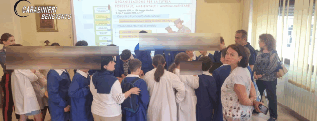 Gli alunni dell’istituto “Federico Torre” in visita al Comando provinciale dei Carabinieri di Benevento