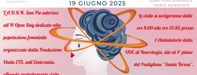 Emicrania: il 19 giugno visite gratuite al San Pio con l’Open Day dedicato alle donne