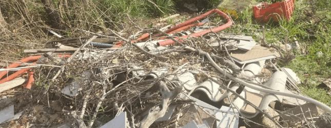 Torrecuso, rifiuti speciali e nocivi sversati in Contrada Rivolta: la scoperta di Italia Verde