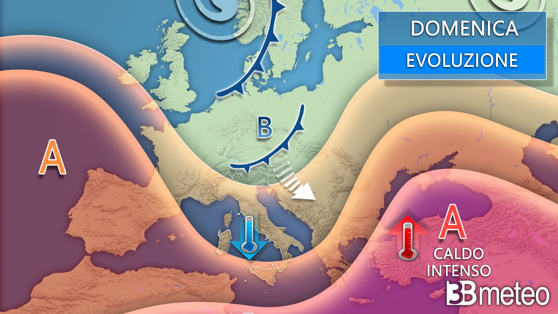 Stop del caldo africano: temporali anche intensi in arrivo e temperature giù di 10/15°C al Sud”