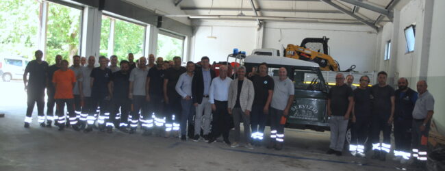 Il Presidente Lombardi in visita all’ Antincendio boschivo di Piano Cappelle