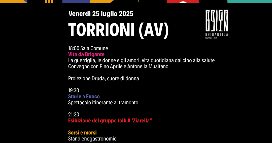 Parte il Brigantica Folk Fest: il viaggio tra musica, cultura e identità del Sud comincia da Torrioni