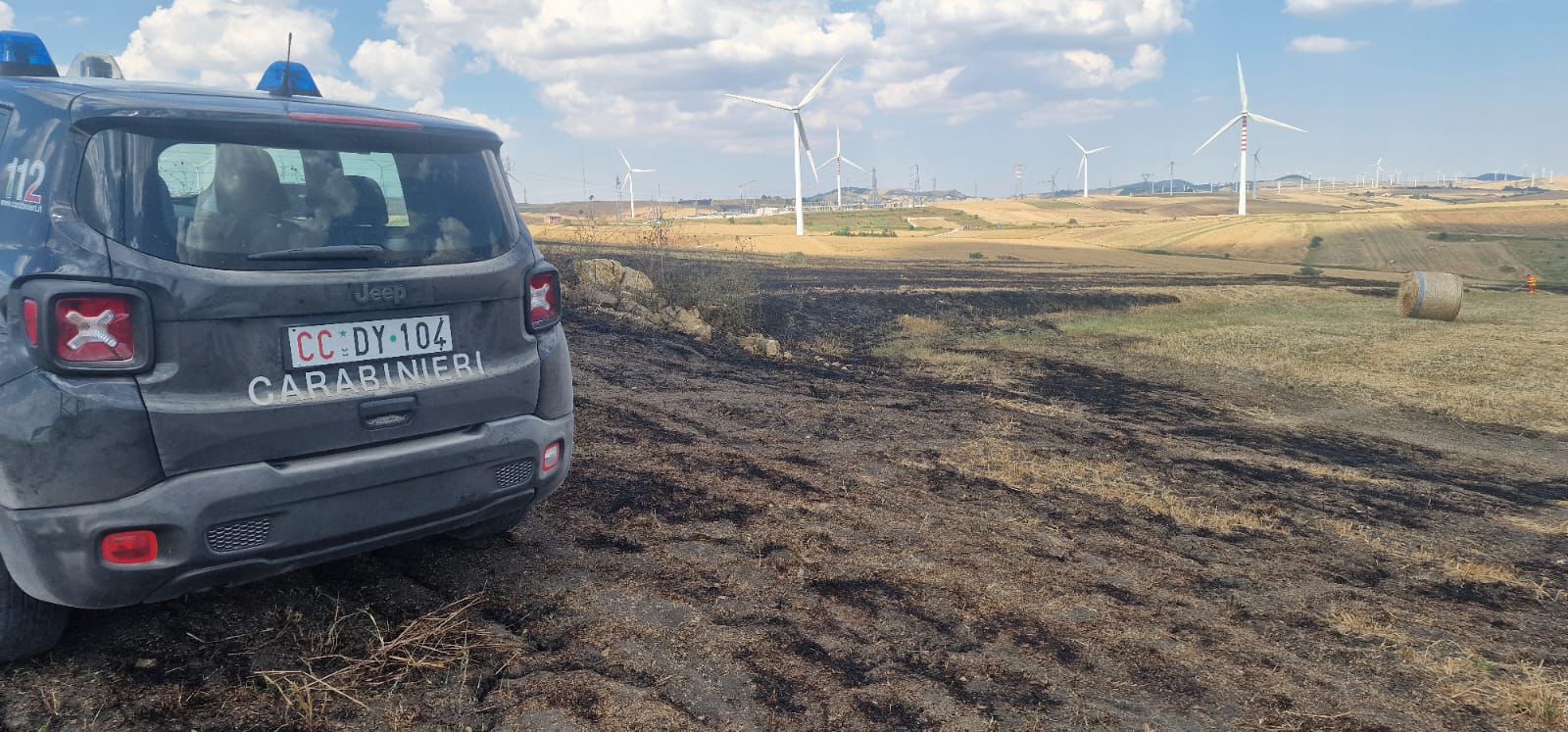 Incendio nelle campagne di Andretta, a fuoco 3 ettari di terreno