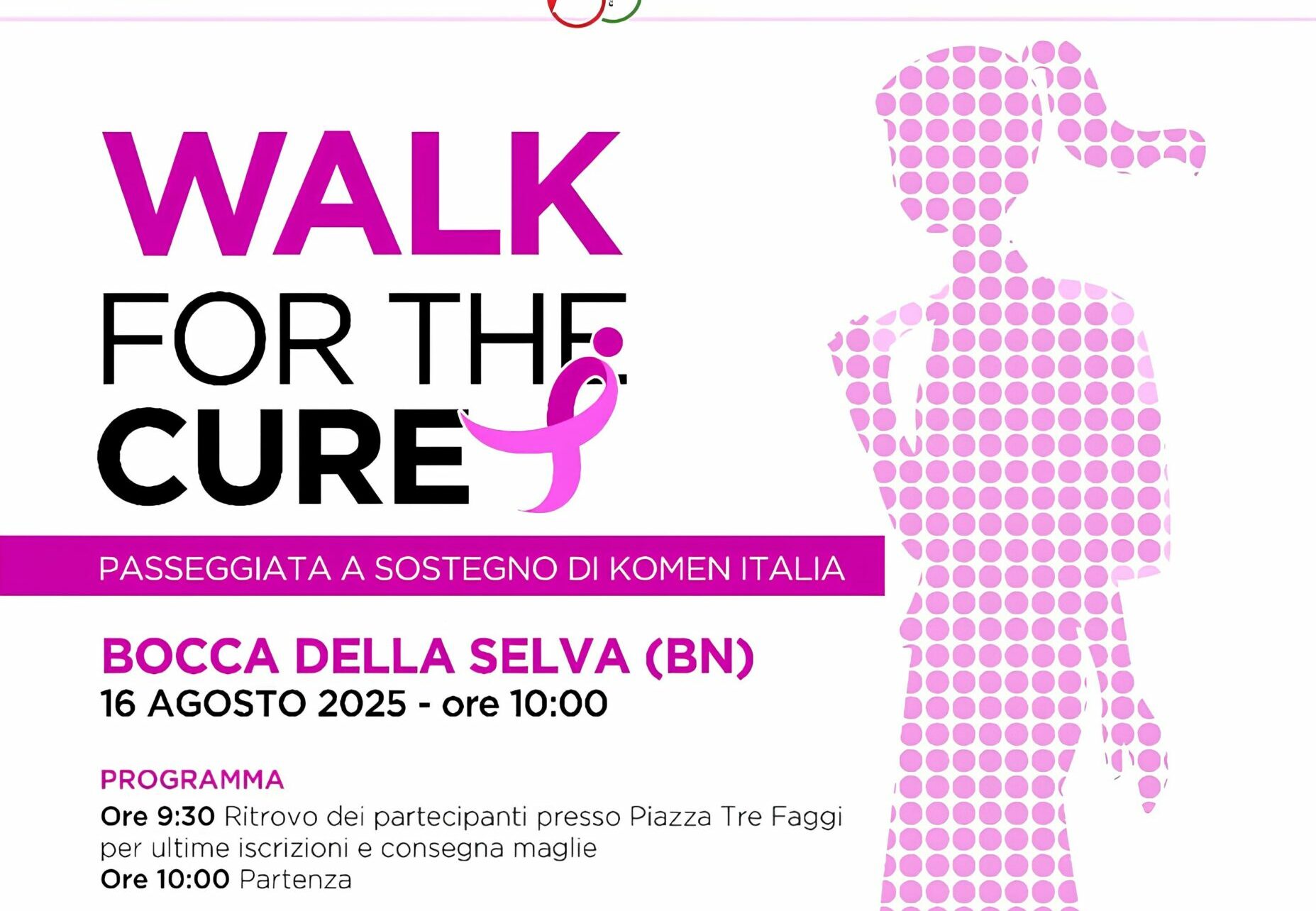 Bocca della Selva si tinge di rosa: il 16 agosto la Walk for the Cure