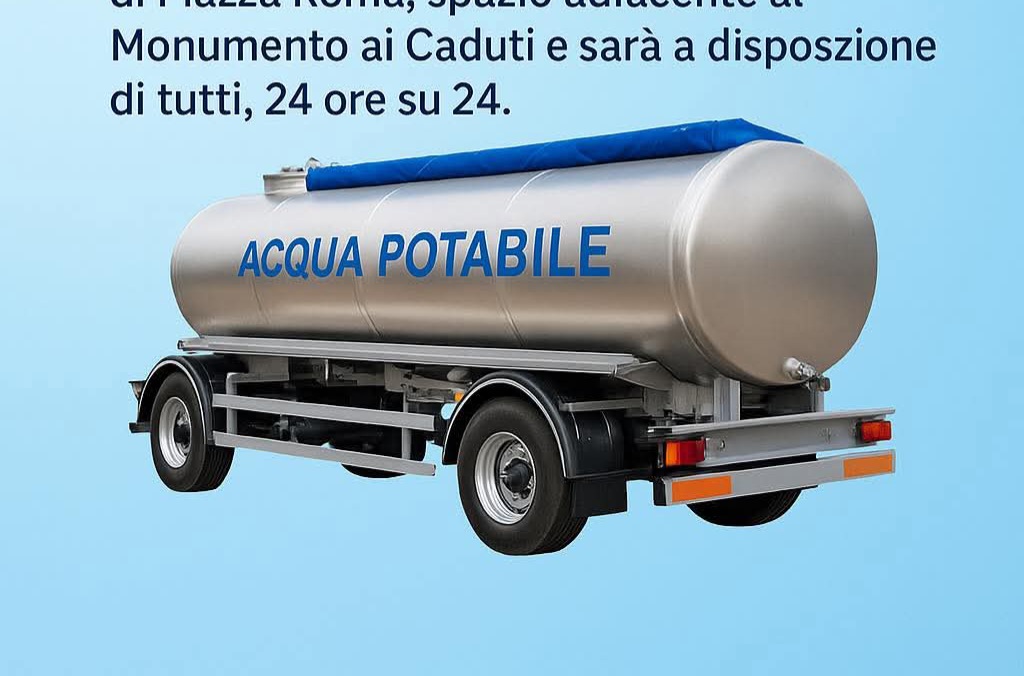 Calvi, installata autobotte idropotabile certificata per fronteggiare la crisi idrica