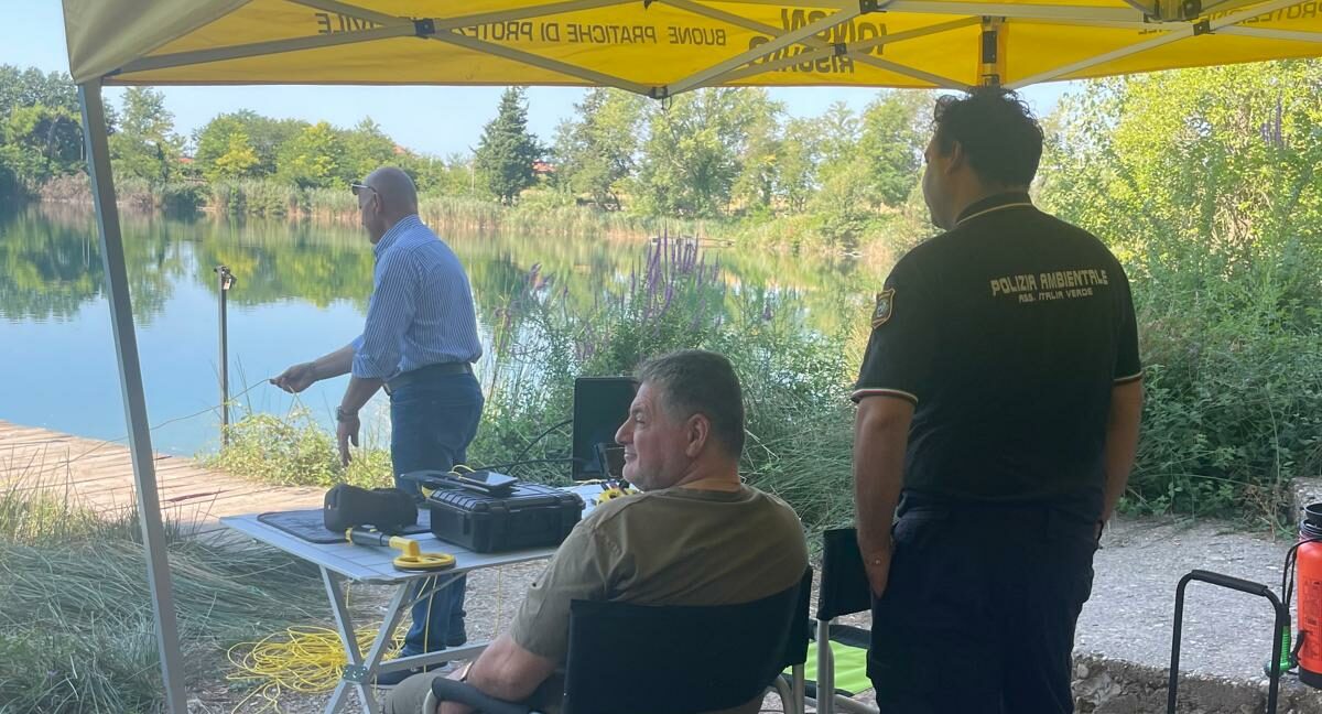 Telese Terme, esercitazione della Federazione Pro Vita con il ROV, sistema di controllo subacqueo