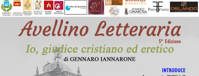 Avellino Letteraria, quinta edizione: Gennaro Iannarone ospite al Palazzo Vescovile