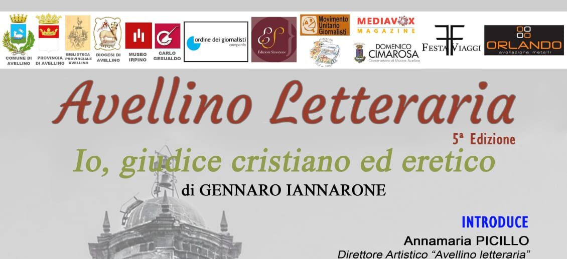 Avellino Letteraria, quinta edizione: Gennaro Iannarone ospite al Palazzo Vescovile