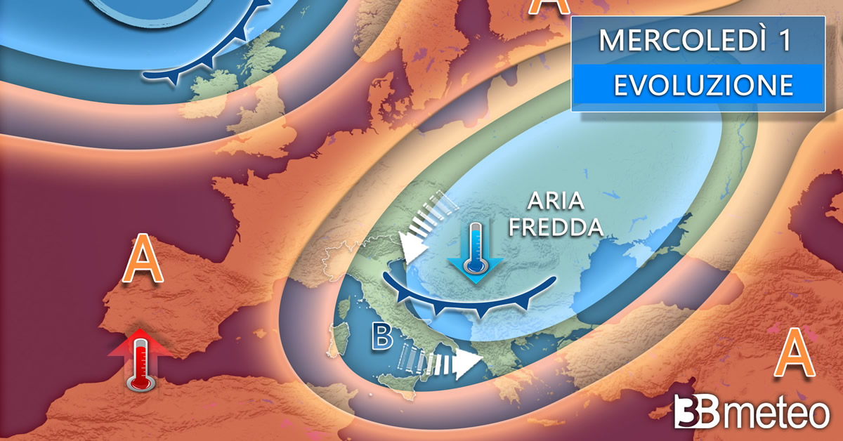 Ottobre parte con un’ondata di freddo fuori stagione: attesi cali termici e maltempo
