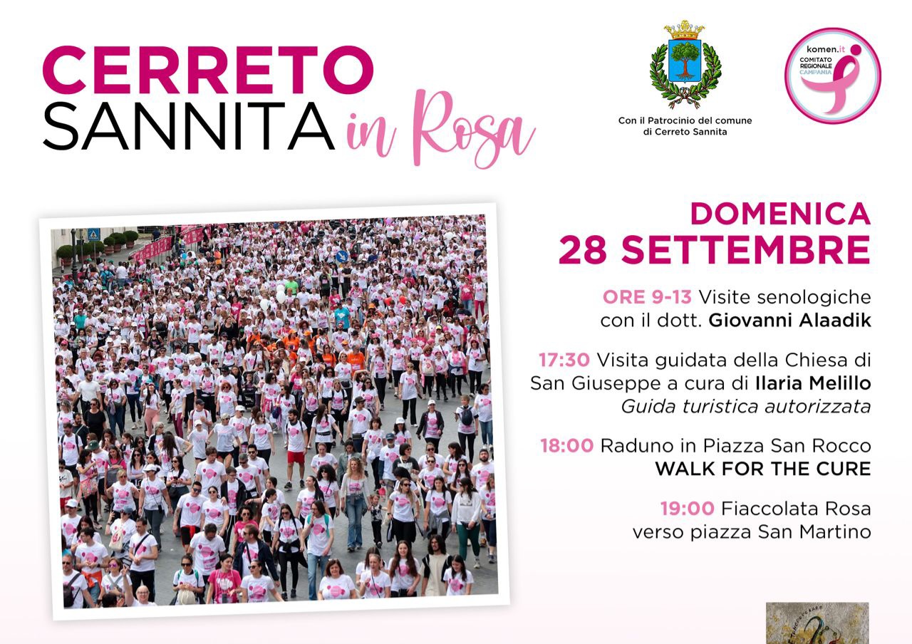 Cerreto Sannita si accende di rosa con la fiaccolata a sostegno di Komen Italia