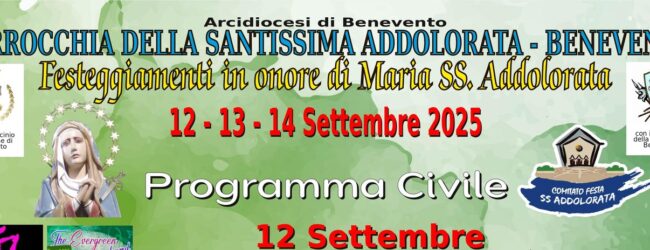 Benevento: Festeggiamenti in onore della SS. Addolorata, varato il dispositivo del traffico