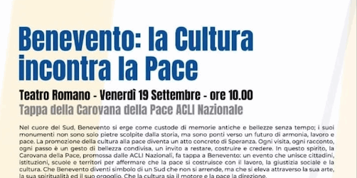 La carovana della pace fa tappa al Teatro Romano di Benevento