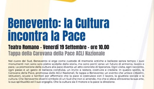 La carovana della pace fa tappa al Teatro Romano di Benevento