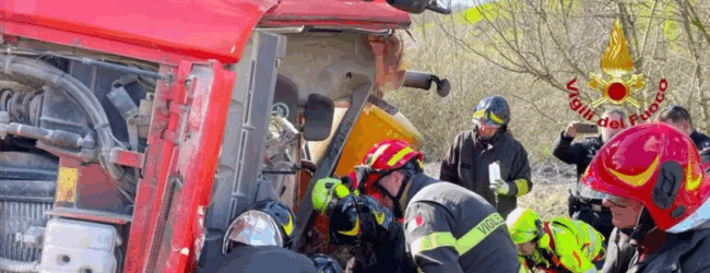 Incendio in un cantiere Rfi ad Ariano: escavatore prende fuoco nel cantiere dell’Alta Capacità