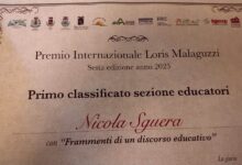 A Nicola Sguera il Primo Premio “Loris Malaguzzi” per educatori e insegnanti