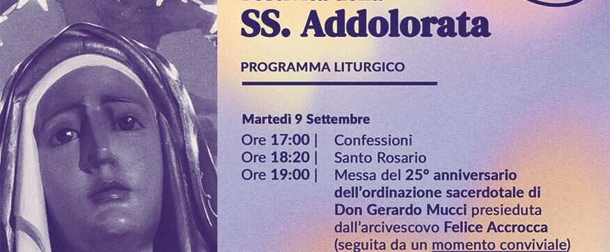 Benevento: dal 12 al 15 festeggiamenti in onore di Maria SS. Addolorata