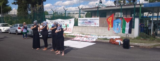 Ponte Valentino, protesta pacifica davanti alla Leonardo contro il genocidio a Gaza