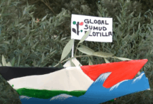 In centinaia sul ponte Pagliuca a sostegno della Flotilla per Gaza