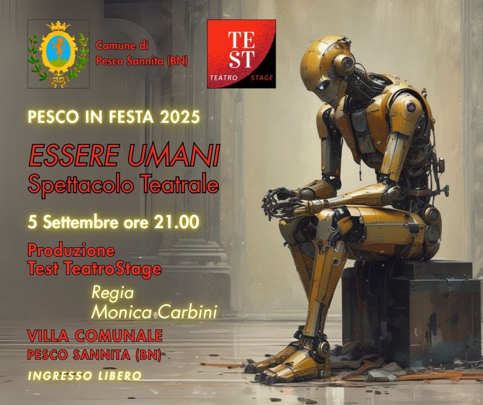 “Essere Umani”: il 5 settembre a Pesco Sannita in scena gli allievi di TeSt-TeatroStage.