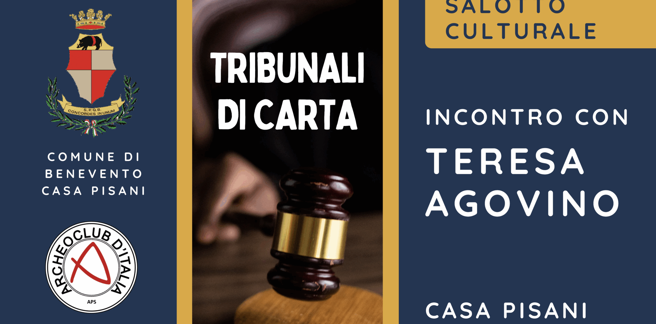 Incontro a Casa Pisani con Teresa Agovino. Conversazione culturale su diritto e letteratura