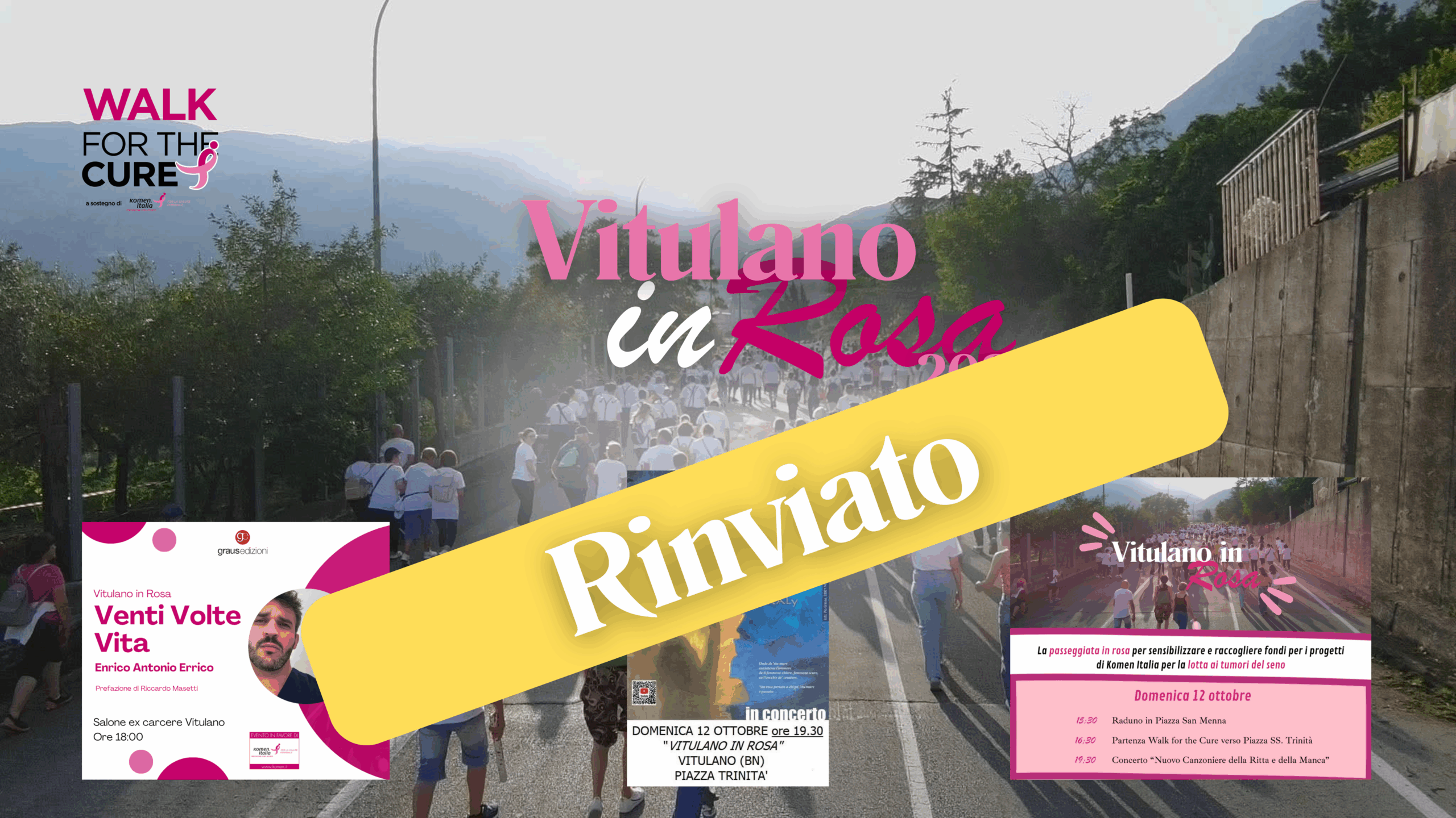 “Vitulano in Rosa”, rinviata la seconda edizione. Il Comitato organizzatore: “In un momento di dolore, la comunità viene prima di tutto”