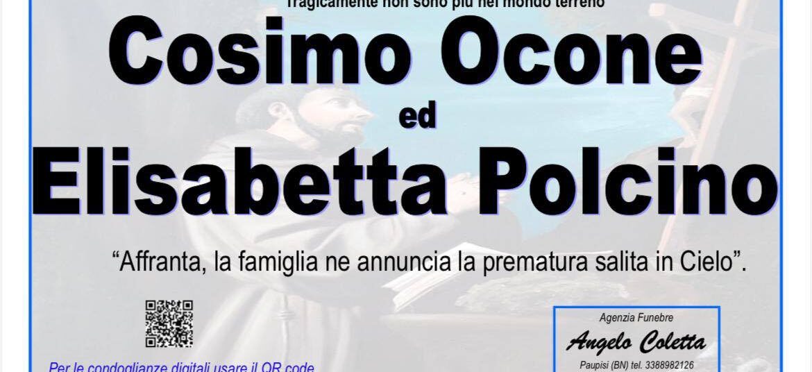Cordoglio dell’Azzurra Paupisi e della Proloco per la morte di Elisa e Cosimo. Oggi i funerali