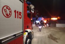 Fiamme nella zona industriale di Forchia