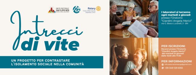 All’Oratorio “Giardini Angela Merici” parte il progetto dell’Associazione ARGÁ ”Intrecci di Vite”