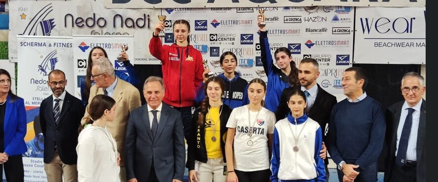 Scherma, l’Accademia Olimpica Beneventana “Maestro Antonio Furno” protagonista a Pagani ed Eboli: successi e giovani talenti in crescita
