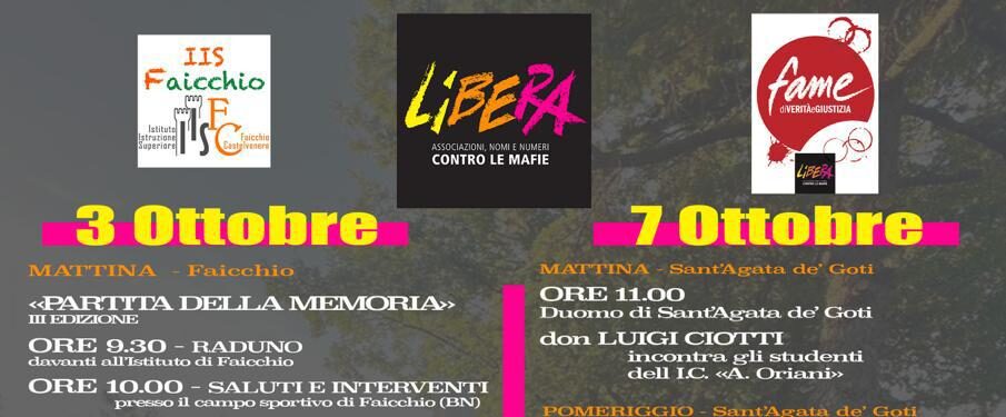 Il 3 e il 7 Ottobre doppio appuntamento in memoria di Angelo Mario Biscardi