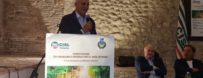 Oltre 200 lavoratori forestali presenti all’incontro organizzato dalla Fai Cisl Campania