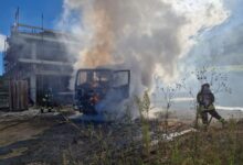 Fiamme in una betoniera nel comune di Paupisi: intervento tempestivo dei Vigili del Fuoco