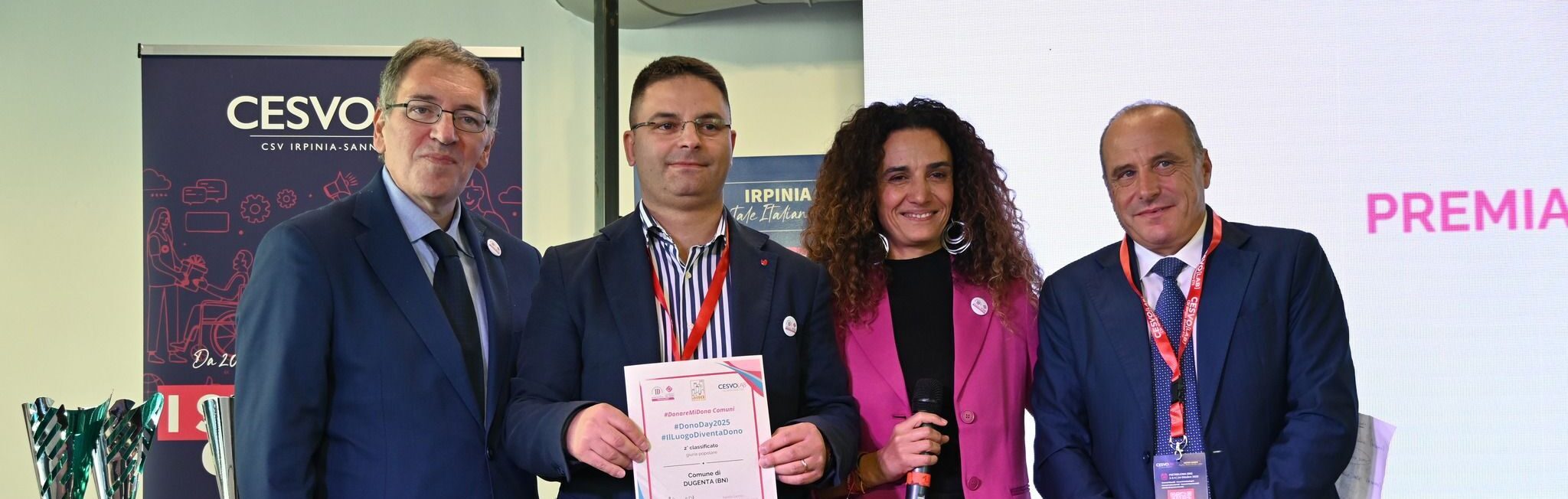 Dugenta premiata al DonoDay 2025: secondo posto nazionale per il progetto “#IlLuogoDiventaDono”