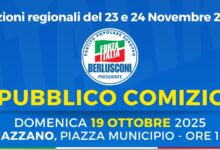 Regionali, Fratelli d’Italia: domenica 19 ottobre pubblico comizio a Durazzano