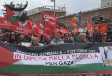 Benevento aderisce allo sciopero generale: corteo in solidarietà con la Palestina e la Global Sumud Flotilla