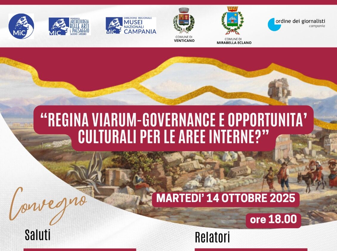 “Regina Viarum”, governance e opportunità per le aree interne: se ne discute a Venticano con l’Ordine dei Giornalisti della Campania