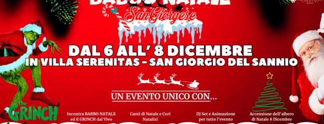 San Giorgio del Sannio: arriva la prima edizione del “Villaggio di Babbo Natale Sangiorgese”