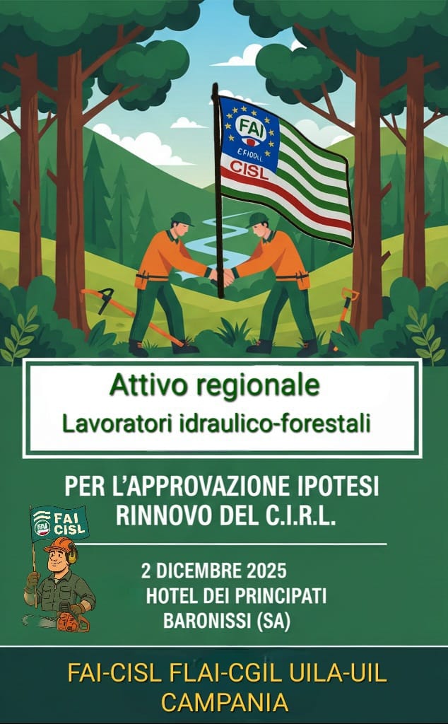 Forestazione in Campania: Attivo Unitario Regionale per l’Approvazione della Piattaforma di Rinnovo del CIRL