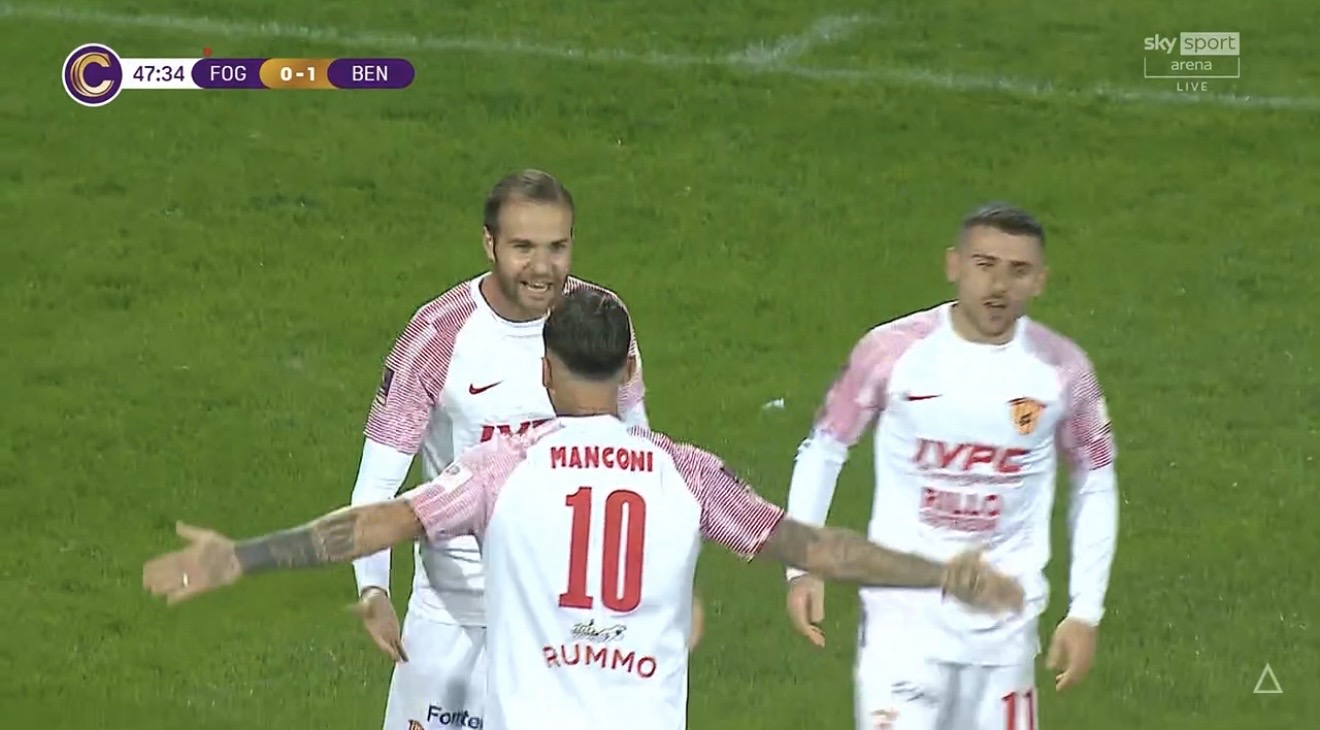 Foggia-Benevento: 0-3. La Strega torna al successo in trasferta