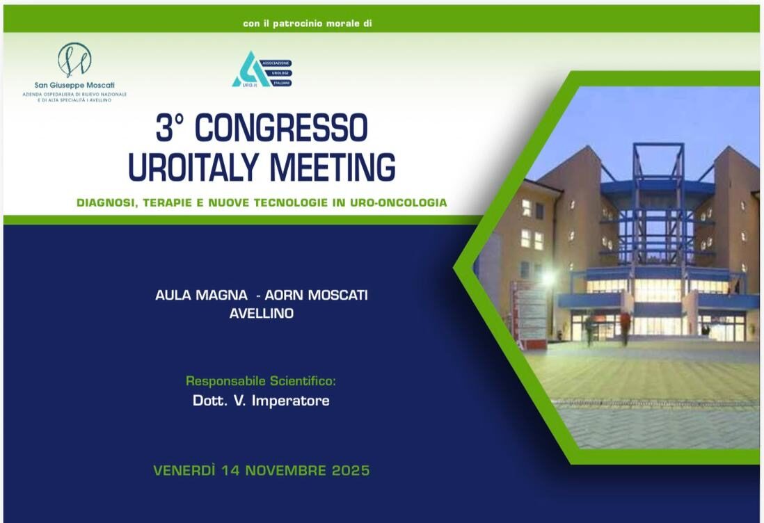 All’Azienda Moscati il futuro dell’urologia oncologica. Esperti a confronto per il 3° UroItaly Meeting   